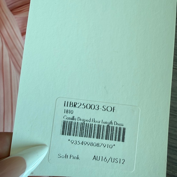 Leo Lin Camilla Draped Floor Dress in Pink - Picture 5 of 7